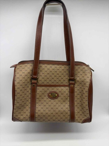 Pre owned gucci brown - gg, micro